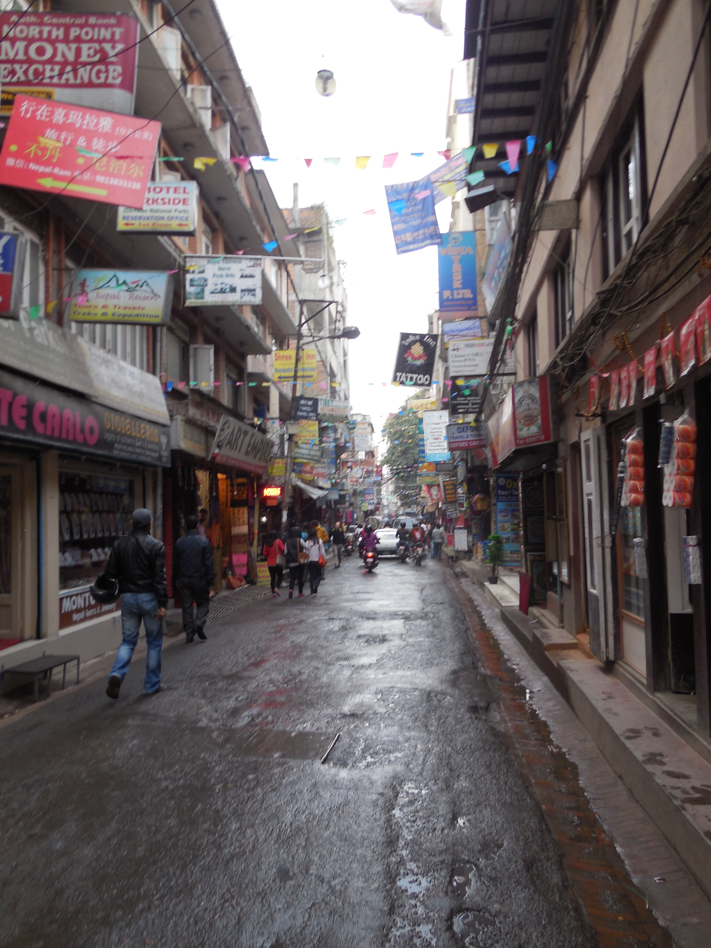 Thamel, the tourist ghetto in Kathmandu