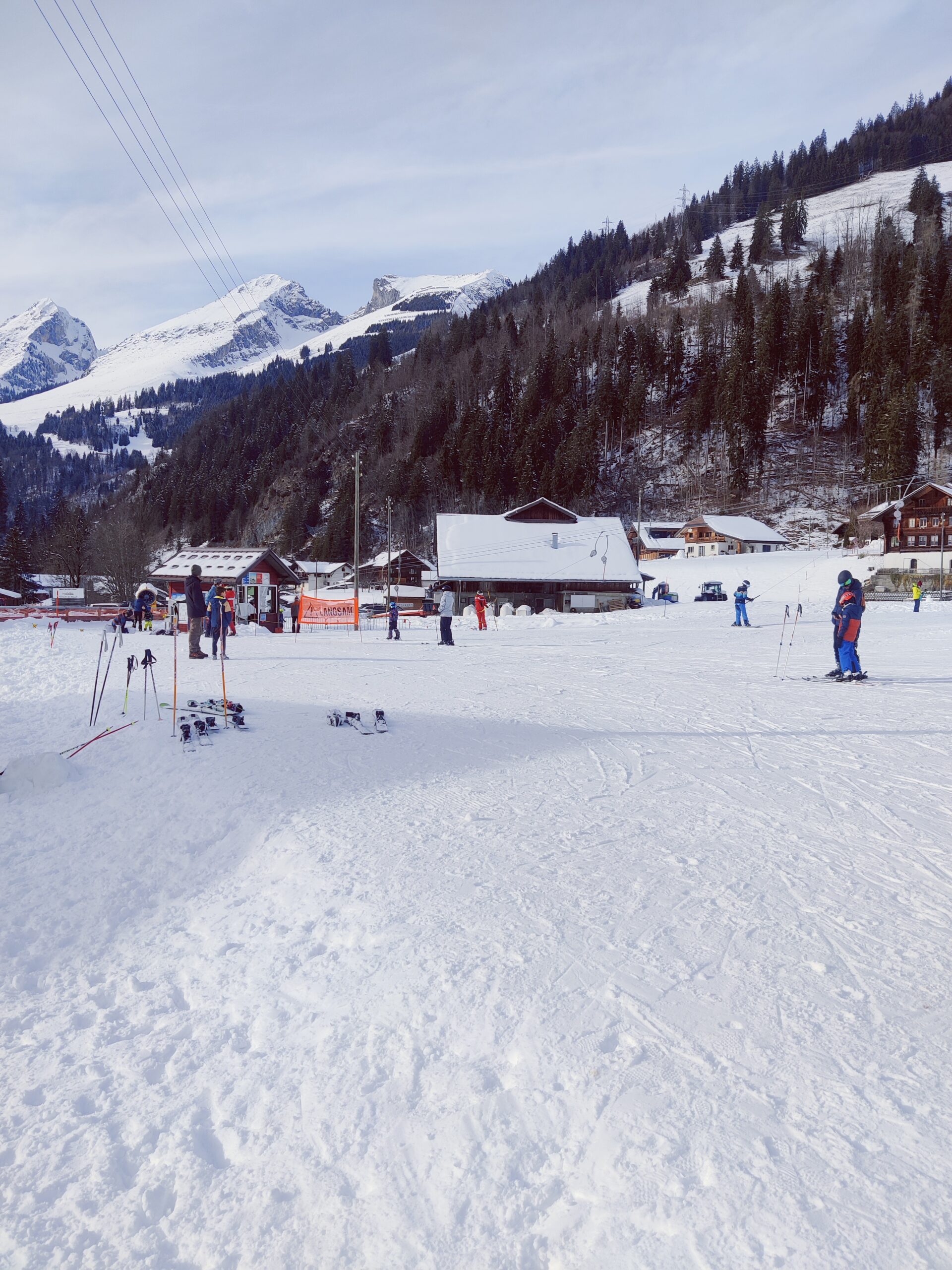 Tellerlifte im Skigebiet Jaun für Kinder