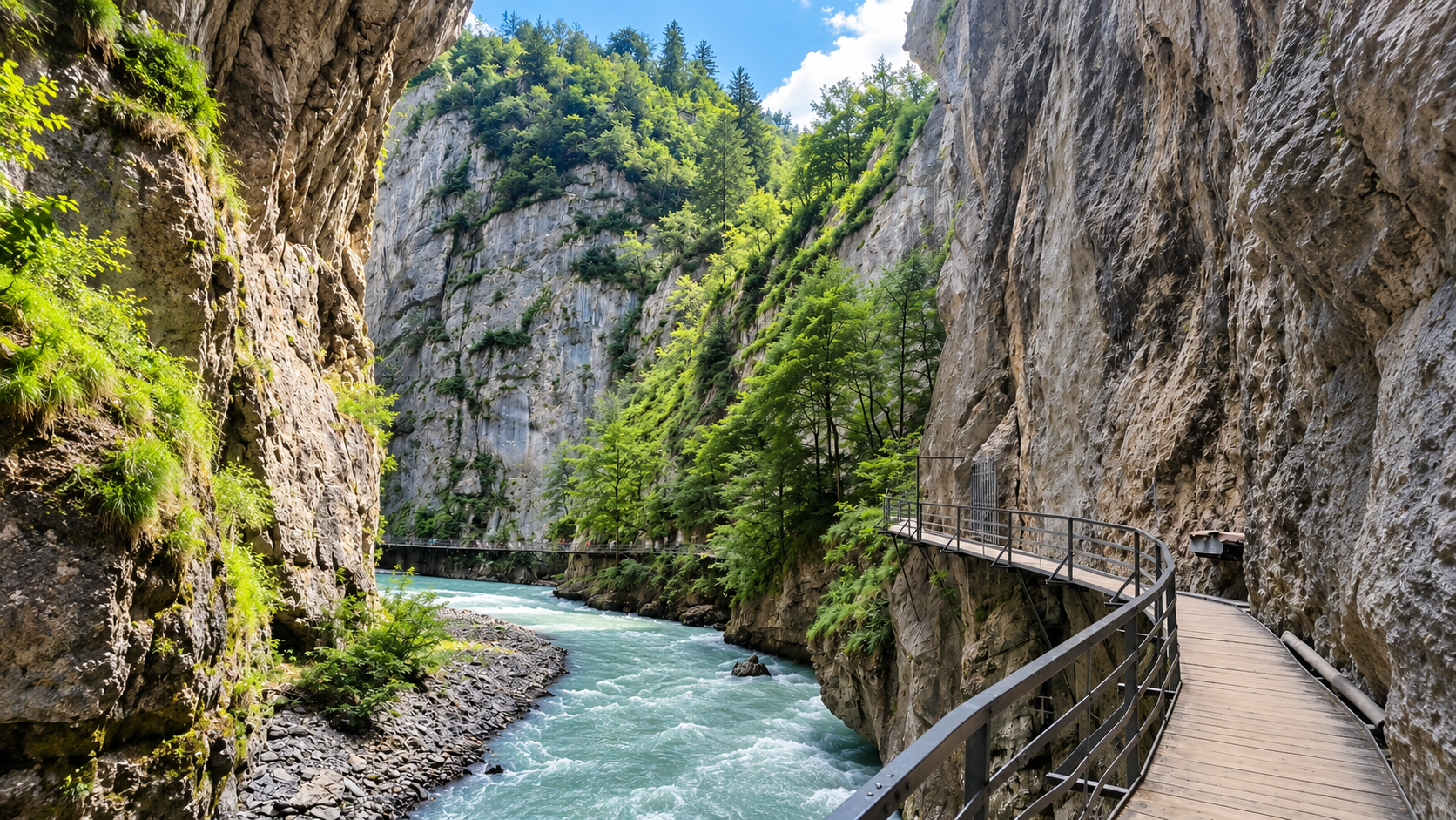 Der Wanderweg der Aarschlucht