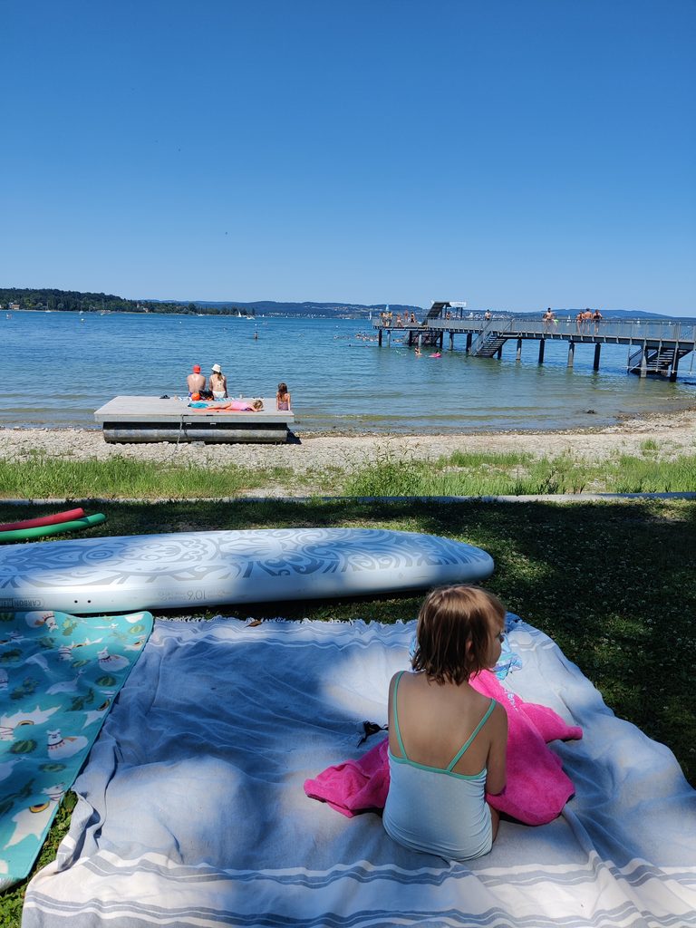 Der Badestrand des Bodensees der Badi Hörnli