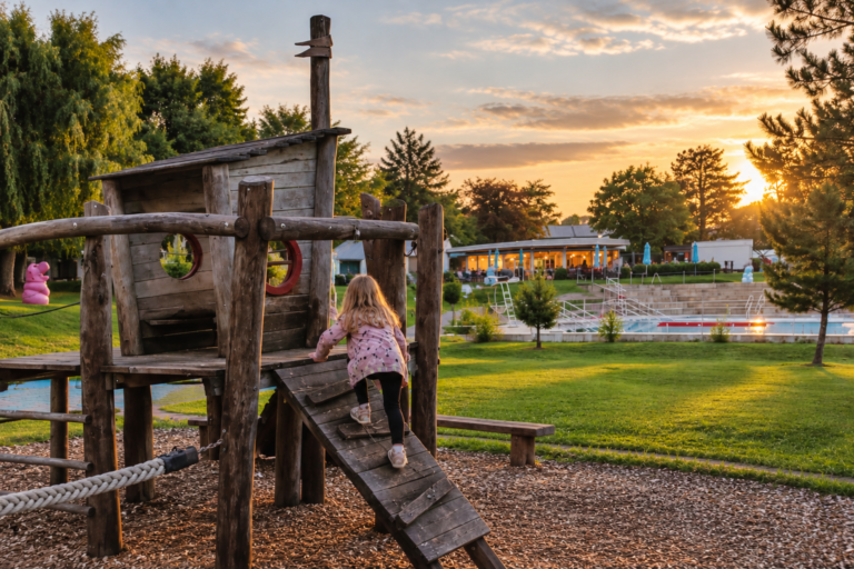 Spielplatz bei der Badi neben dem TCS Camping Orbe