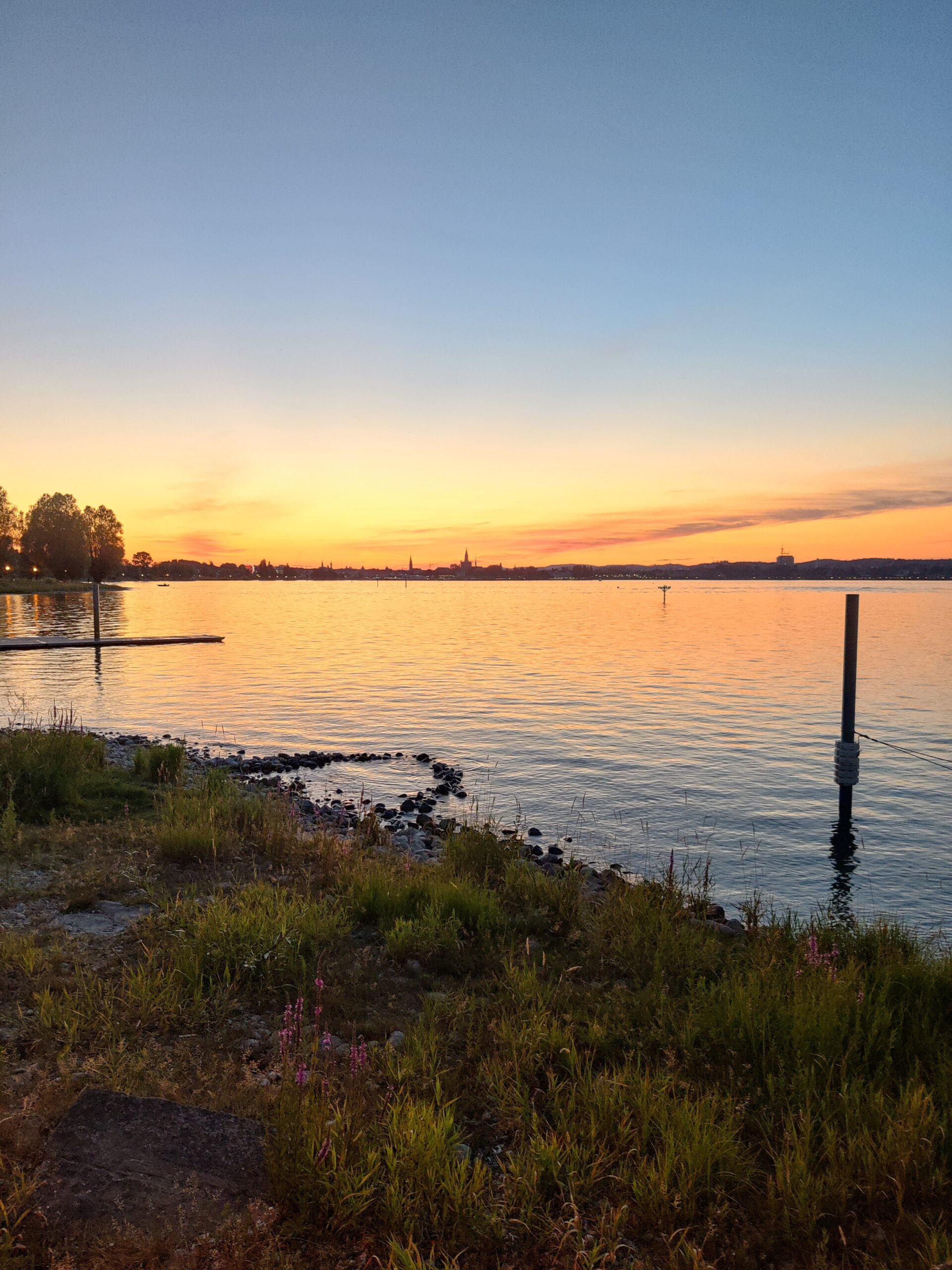 Camping Fischerhaus Bodensee Strand Abendstimmung