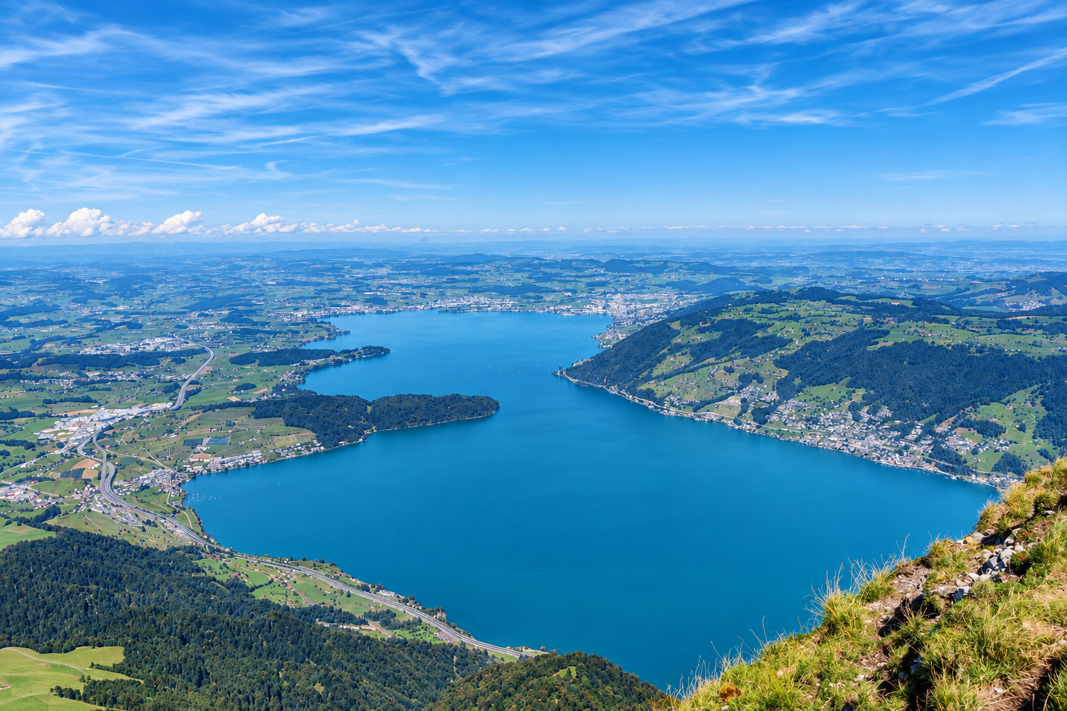 Aussicht von der Rigi bei unserem Ausflug mit Kindern